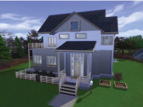 Sims 4 — Modern cozy family home - no CC by bettoncka2 — A cozy earthy family home, fully furnished, designed for a