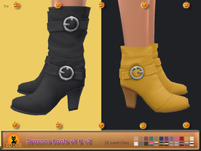 Sims 4 — Seasons Boots Long & Short by Elfdor — - 25 swatches - new mesh all LODs - everyday, formal, party - teen to