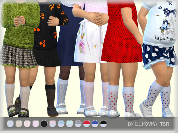 Sims 4 — Socks Toddler by bukovka — Socks for little girls. Installed independently, suitable for the base game. 12