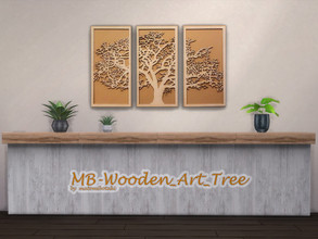 Sims 4 — MB-Wooden_Art_Tree by matomibotaki — MB-Wooden_Art_Tree, lovely and decorative wooden inlaid work painting,