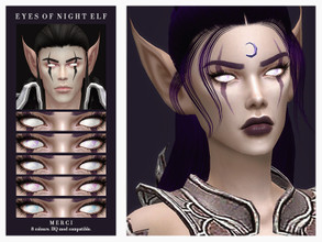 Sims 4 — Eyes Of Night Elf by -Merci- — Happy Halloween! ------------------------- Eyes in 8 Colours. HQ mod compatible.