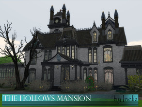 Sims 4 — The Hollows Mansion by Ineliz — With facade based on the house from 2019 animated The Addams Family movie, this