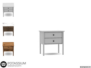 Sims 4 — Potassium Bedside Table by wondymoon — - Potassium Bedroom - Bedside Table - Wondymoon|TSR - Creations'2019