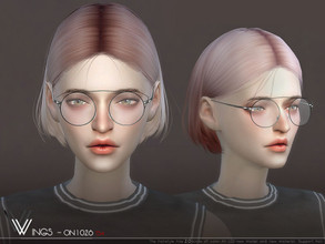 Sims 4 — WINGS-ON1026 by wingssims — This hair style has 20 kinds of color File size is about 12MB Hope you like it!