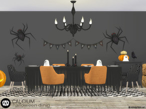 Sims 4 — Calcium Halloween Dinig by wondymoon — Halloween themed dining room and decorations; Calcium Dinig! Have fun! -