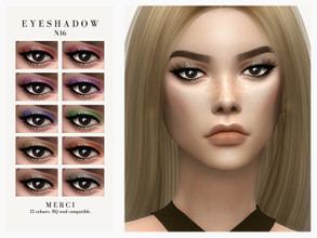 Sims 4 — Eyeshadow N16 by -Merci- — Eyeshadow for to the teen from elder females. Have Fun!