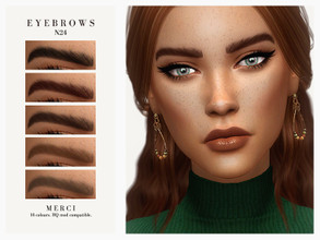 Sims 4 — Eyebrows N24 by -Merci- — Eyebrows are for both sexes from teen to elder. Have Fun!