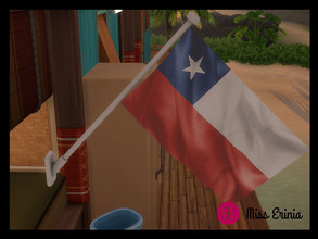 Sims 4 — Flags of Chile (MESH NEEDED) by misserinia89 — This set includes three swatches with three different chilean