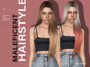 Sims 3 — LeahLillith Maleficent Hair by Leah_Lillith — Maleficent Hair All LODs Smooth Bones Custom CAS thumbnail 