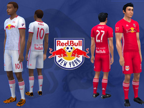 Sims 4 — New York Red Bulls Kit 2019 (fitness needed) by RJG811 — New York Red Bulls Kit 2019 Jerseys -Kaku, Sean Davis,