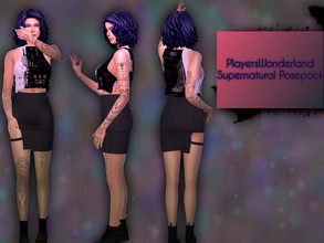 Sims 4 — Supernatural Posepack by PlayersWonderland — Posepack contains 3 different poses Custom thumbnails You'll need