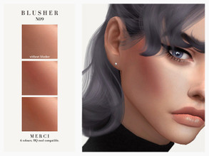 Sims 4 — Blusher N09 by -Merci- — Blusher for to the teen from elder females. Have Fun!