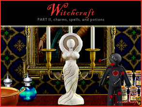 Sims 3 — Witchcraft Magical Goddess Statue by Cashcraft — The pagan spring goddess statue represents the collective power