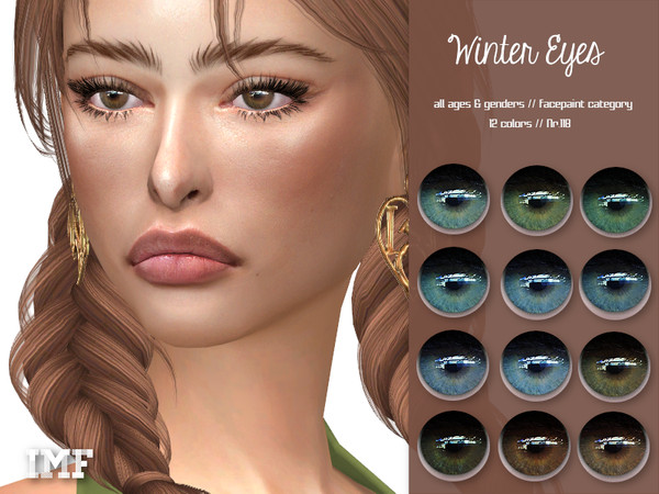 Sims 4 — IMF Winter Eyes N.118 by IzzieMcFire — - Stand alone item with thumbnail - 12 colors - All ages and genders - HQ