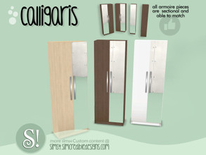 Sims 4 — Calligaris Armoire 1 by SIMcredible! — by SIMcredibledesigns.com available at TSR 3 colors variations