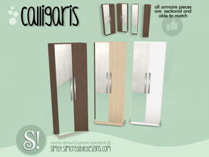 Sims 4 — Calligaris Armoire 2 by SIMcredible! — by SIMcredibledesigns.com available at TSR 3 colors variations