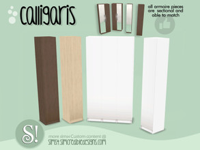 Sims 4 — Calligaris Armoire half tile by SIMcredible! — by SIMcredibledesigns.com available at TSR 3 colors variations