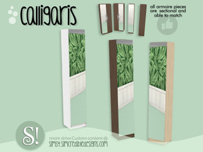 Sims 4 — Calligaris Armoire half tile mirrored by SIMcredible! — by SIMcredibledesigns.com available at TSR 3 colors