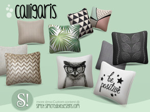 Sims 4 — Calligaris Cushion by SIMcredible! — by SIMcredibledesigns.com available at TSR 10 colors variations