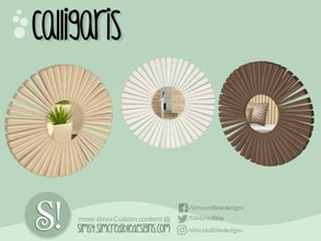 Sims 4 — Calligaris Wall mirror by SIMcredible! — by SIMcredibledesigns.com available at TSR 3 colors variations