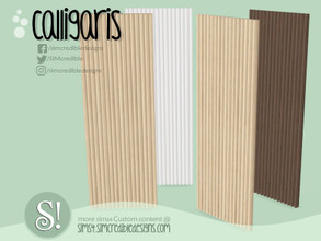 Sims 4 — Calligaris wood panel - medium wall height by SIMcredible! — by SIMcredibledesigns.com available at TSR 3 colors