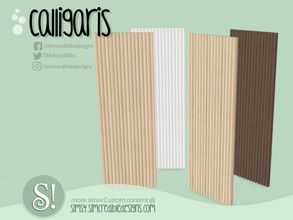 Sims 4 — Calligaris wood panel - small wall height by SIMcredible! — by SIMcredibledesigns.com available at TSR 3 colors