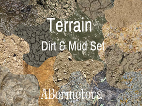 Sims 4 — Terrain Set Dirt & Mud by abormotova2 — 50 terrains of dirt, stony dirt, dry dirt and muds. Great for Sim