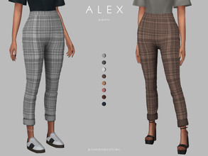 Sims 4 — ALEX | pants by Plumbobs_n_Fries — New Mesh Checkered Pants Rolled Up Female | Teen - Elders Cold Weather