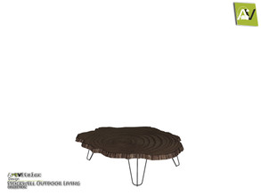 Sims 4 — Stockwell Wood Slab Coffee Table by ArtVitalex — - Stockwell Wood Slab Coffee Table - ArtVitalex@TSR, Nov 2019