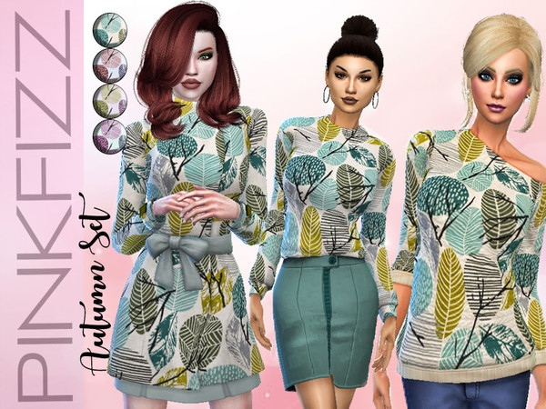 Sims 4 — Autumn Set - Seasons Needed by Pinkfizzzzz — Cute leaf set still be bright in Autumn!! 4 different colours