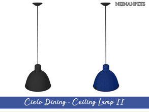 Sims 4 — Cielo Dining - Ceiling Lamp II by neinahpets — An industrial long lamp v II 2 Colors.