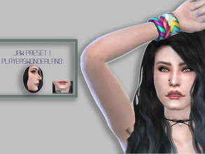 Sims 4 — Jaw Preset 01 by PlayersWonderland — - Custom thumbnail - Non default - 1 preset To find this preset simply