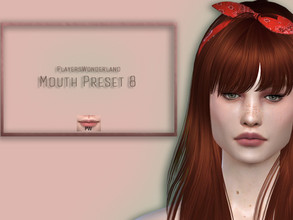 Sims 4 — Mouth Preset 8 by PlayersWonderland — - Custom thumbnail - Non default - 1 preset To find this preset simply
