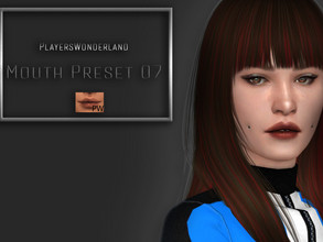 Sims 4 — Mouth Preset 7 by PlayersWonderland — - Custom thumbnail - Non default - 1 preset To find this preset simply