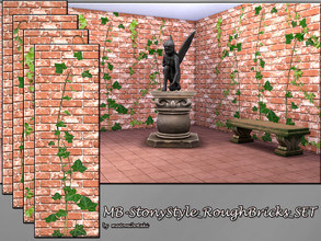 Sims 4 — MB-StonyStyle_RoughBricks_SET by matomibotaki — MB-StonyStyle_RoughBricks_SET, rought brick wall texture set,