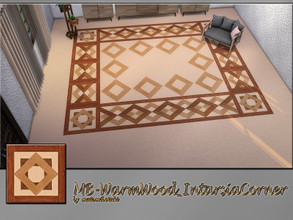 Sims 4 — MB-WarmWood_IntarsiaCorner by matomibotaki — MB-WarmWood_IntarsiaCorner, elegant intarsia wooden floor, part of