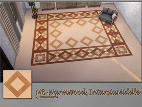 Sims 4 — MB-WarmWood_IntarsiaMiddle by matomibotaki — MB-WarmWood_IntarsiaMiddle, elegant intarsia wooden floor, part of