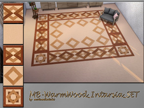 Sims 4 — MB-WarmWood_Intarsia_SET by matomibotaki — MB-WarmWood_Intarsia_SET, elegant intarsia wooden floor set , contain