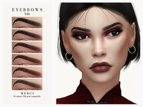 Sims 4 — Eyebrows N26 by -Merci- — Eyebrows is for both sexes from child to elder. Have Fun!