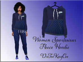 Sims 4 — Women's Sportswear Fleece Hoodie by drteekaycee — This hoodie is part of a two-piece set that was inspired by