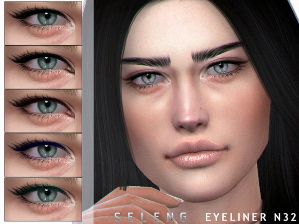 Sims 4 — Eyeliner N32 by Seleng — Female Teen to Elder 10 swatches Custom Thumbnail HQ compatible The picture was taken