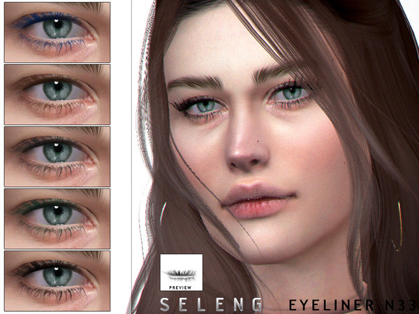 Sims 4 — Eyeliner N33 by Seleng — Female Teen to Elder 5 swatches Custom Thumbnail HQ compatible The picture was taken