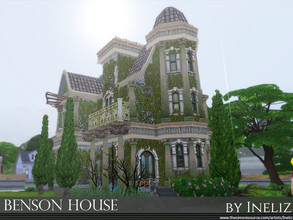 Sims 4 — Benson House by Ineliz — Benson House is a small lot with beautiful facade for your sims to enjoy their life