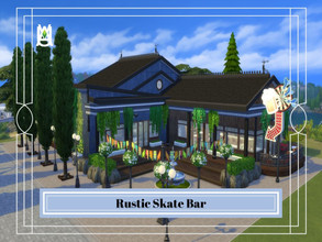 Sims 4 — Rustic Skate Bar by auvastern — A place when your sims can hang out, have fun, and throw a party. Location Built