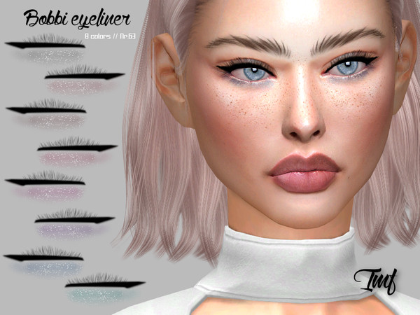 Sims 4 — IMF Bobbi Eyeliner N.63 by IzzieMcFire — Bobbi Eyeliner N.63 contains 8 colors in hq texture. Standalone item