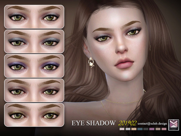 Sims 4 — S-Club LL thesims4 Eyeshadow 201902 by S-Club — Eyeshadows, 16 swatches, hope you like, thank you.