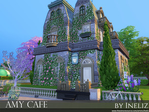 Sims 4 — Amy Cafe by Ineliz — Amy Cafe is a famous hang out place on campus that your sims can visit to get a cup of tea