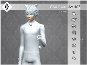 Sims 4 — Chat Blanc - SetA02 by AleNikSimmer — THIS IS THE FULL SET. -TOU-: DON'T reupload my items as yours. DON'T