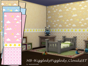 Sims 4 — MB-HiggledyPiggledy_CloudsSET by matomibotaki — MB-HiggledyPiggledy_CloudsSET, 2 lovely matching wallpapers for