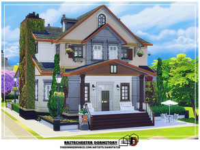 Sims 4 — Britechester Dormitory by Danuta720 — Lot type: Student house (dormitory) This stylish dormitory was built on